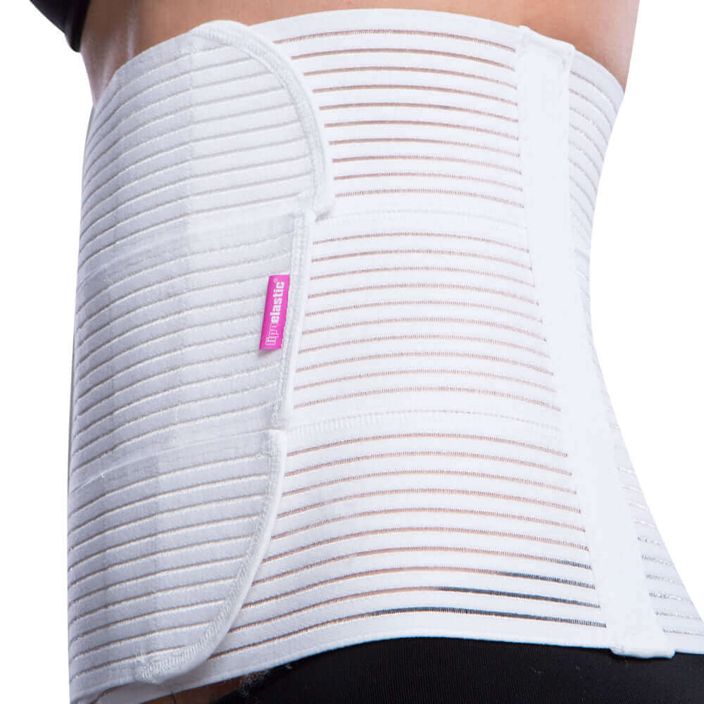 Unisex abdominal compression binder belt white 
