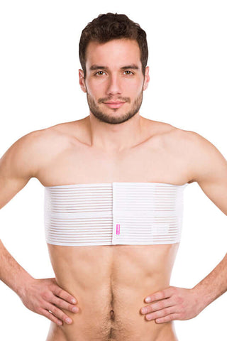 Abdominal and gynecomastia band white