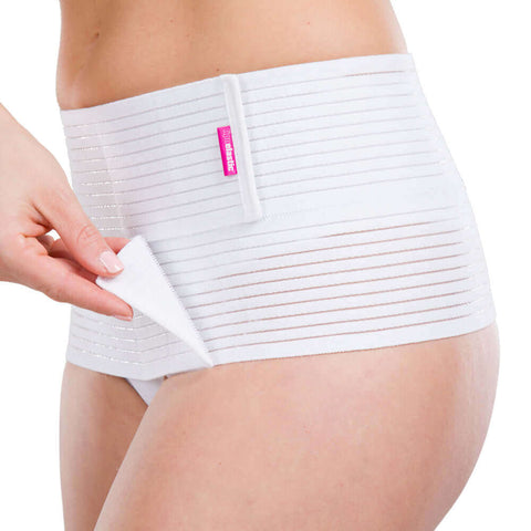 Abdominal and gynecomastia band white