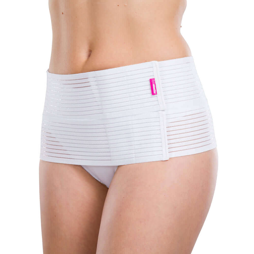 Abdominal and gynecomastia band white