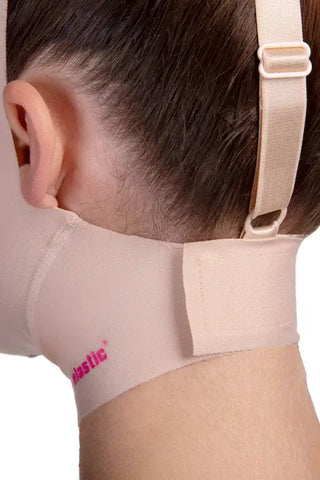 Compression face mask beige back side