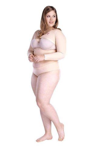 Post-operative compression long arm sleeves beige