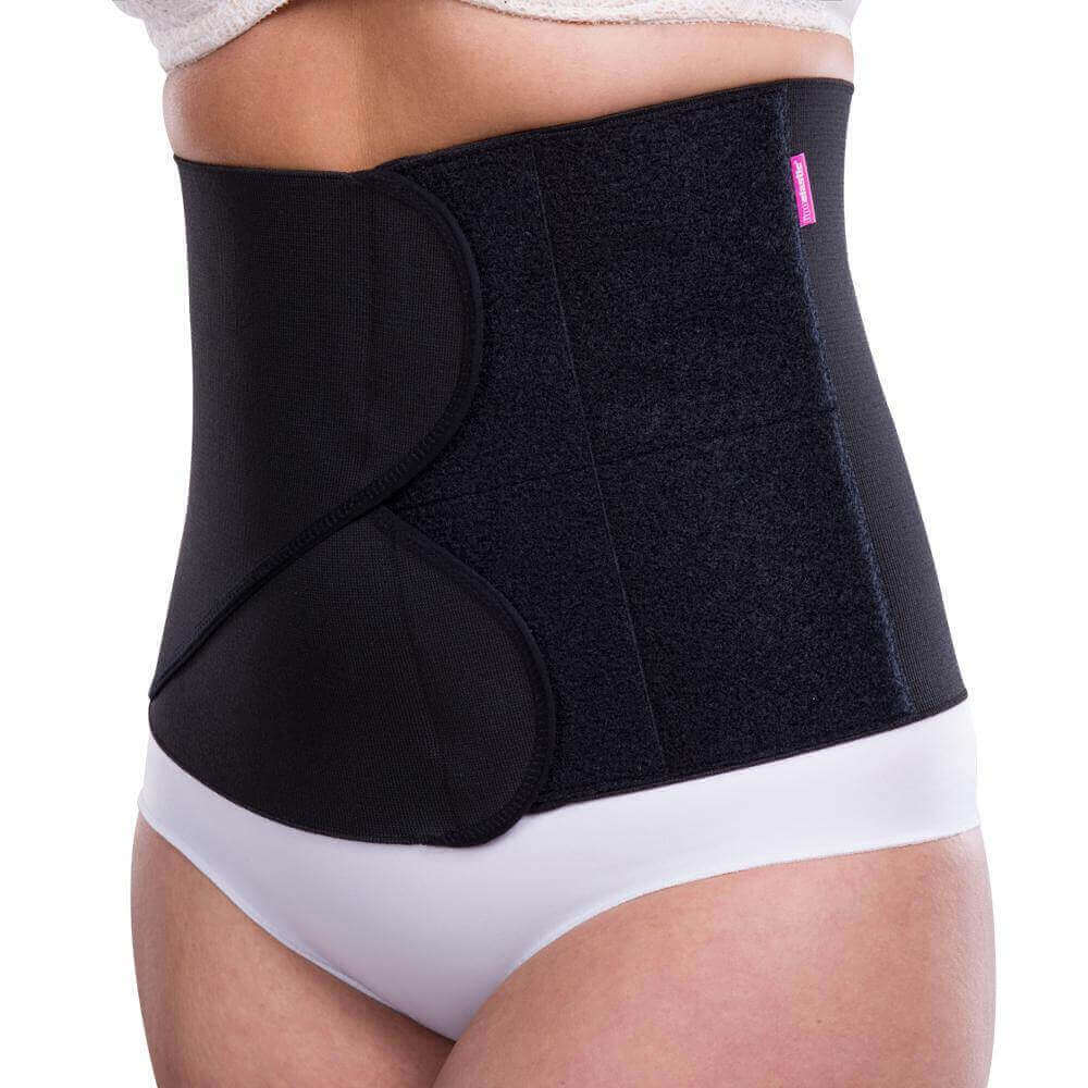 Tummy tuck abdominal compression binder black
