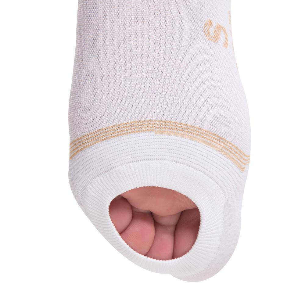 Anti-embolism stockings with graduated compression white