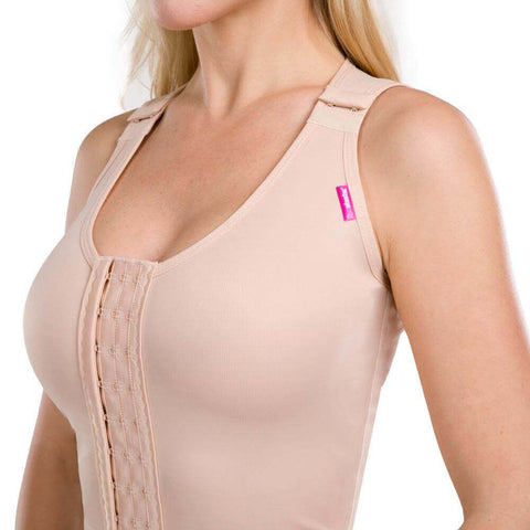 Post surgical compression bodysuit beige