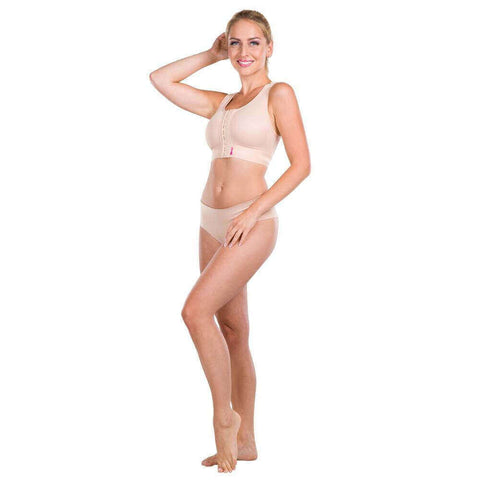 Post-operative augmentation bra beige