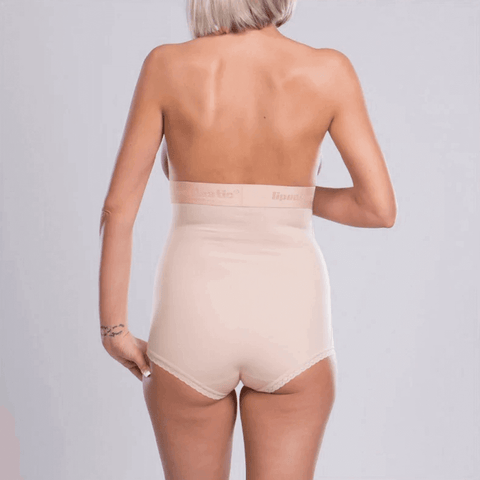 High-Waist Compression Briefs beige