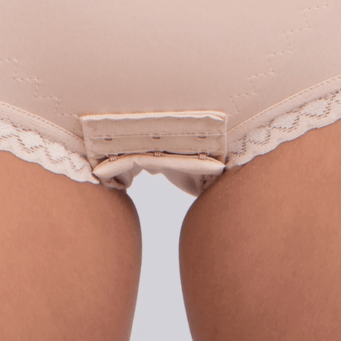 High-Waist Compression Briefs beige