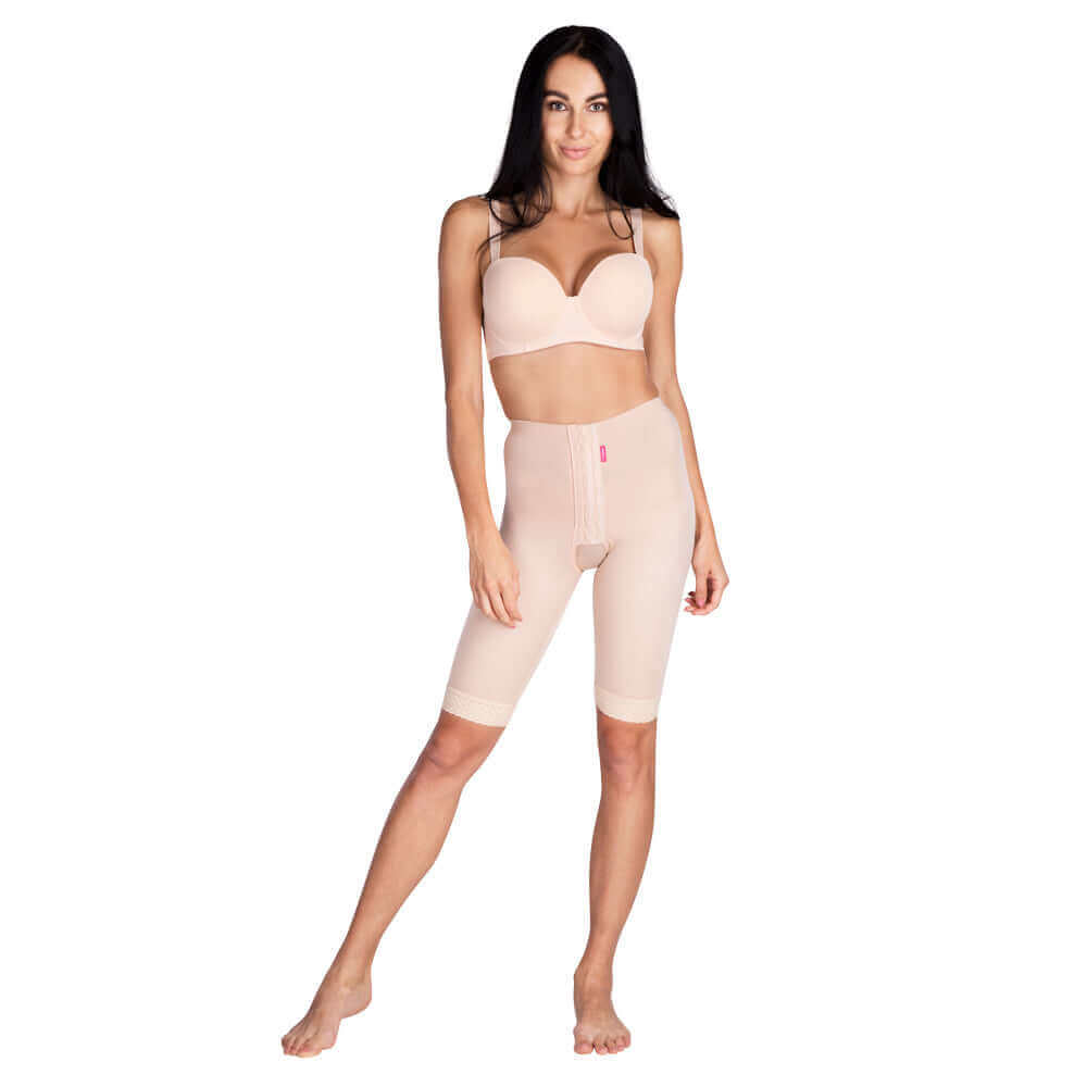 Post surgery compression short beige