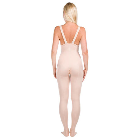 Graduated compression leggings beige
