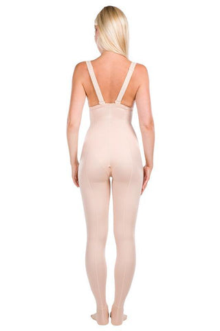 Graduated compression leggings beige
