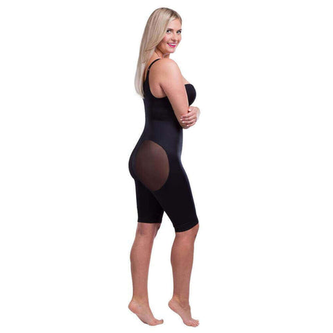 BBL compression garments black above knee