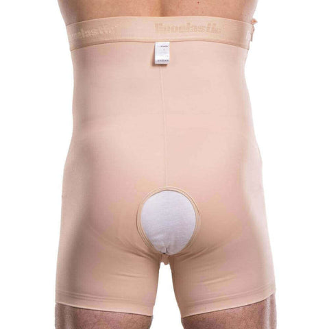 Male post-operative compressions shorts beige