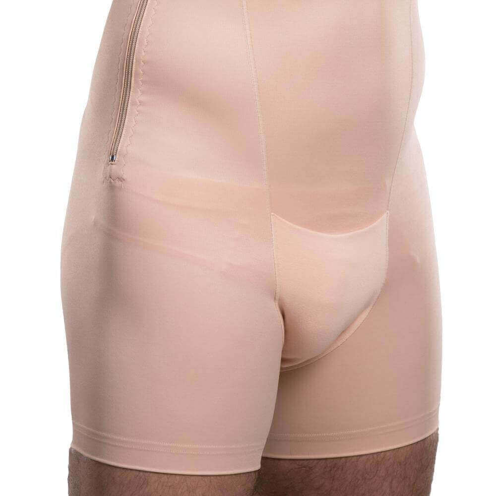 Male post-operative compressions shorts beige