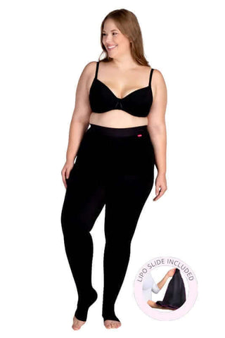 Graduated compression leggings black