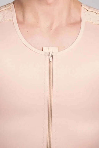 Post surgical male compression beige gynecomastia vest