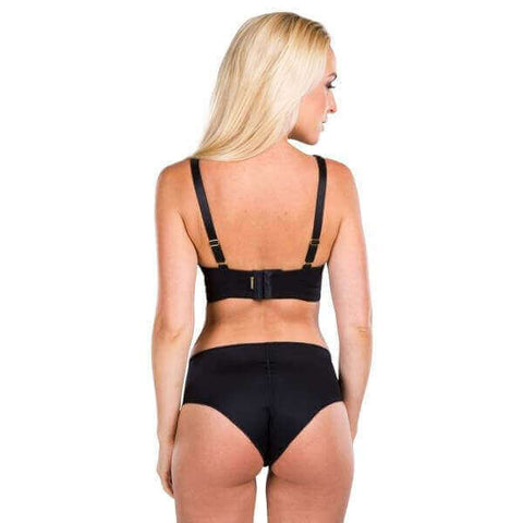 Post surgery recovery compression bra black