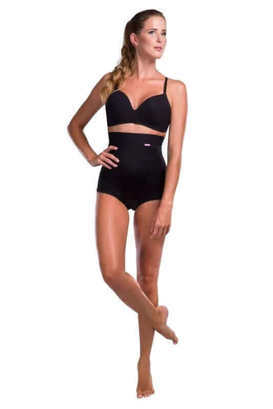 High-Waist Compression Briefs black